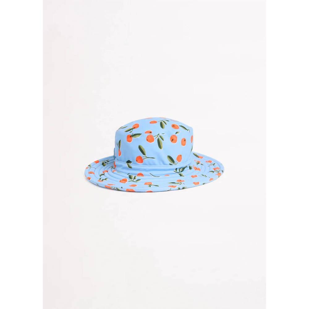 NEW SEAFOLLY girl's on vacation swim bucket hat in blue crush